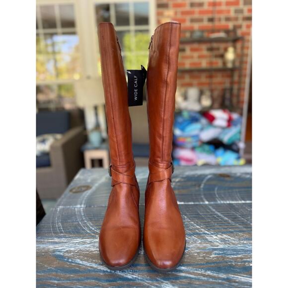 NATURALIZER RENA CIDER Wide Calf Riding Boots, NEW in BOX, size 6.5, Tan leather - Picture 15 of 16